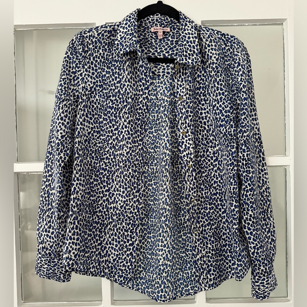 Juicy Couture leopard print blouse NEW! X small